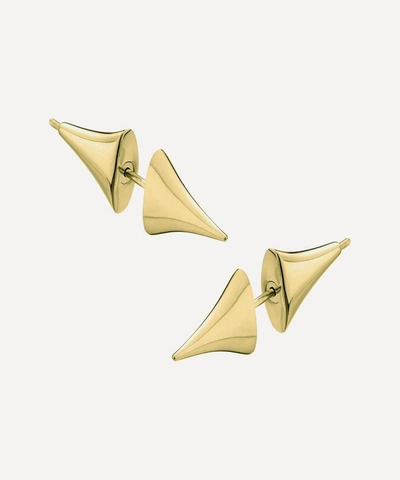 Shaun Leane Medium Gold Plated Vermeil Silver Rose Thorn Studs In Gold