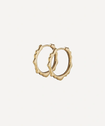 Monica Vinader Gold Plated Vermeil Silver Siren Muse Small Hoop Earrings In Gold