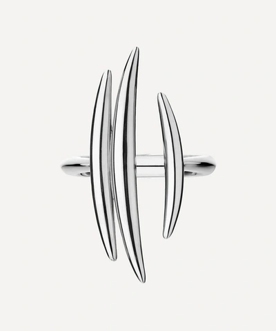 Shaun Leane Quill Sterling Silver Triple Bar Ring In Silver