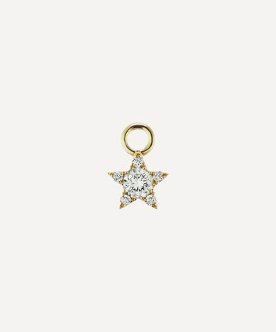 Shop Maria Tash 18ct 5.5mm Diamond Star Charm In Gold