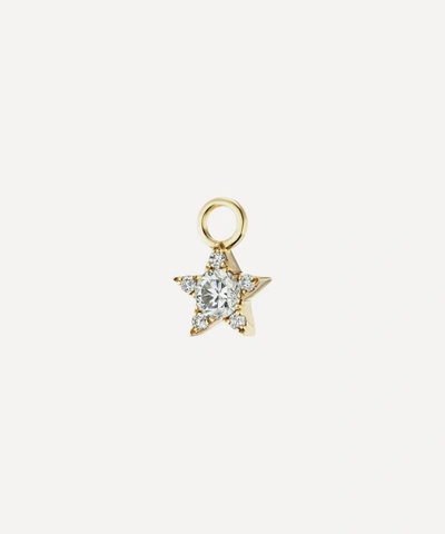 Shop Maria Tash 18ct 5.5mm Diamond Star Charm In Gold