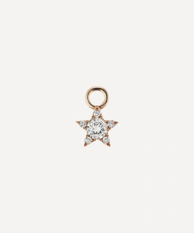 Shop Maria Tash 18ct 5.5mm Diamond Star Charm In Rose Gold