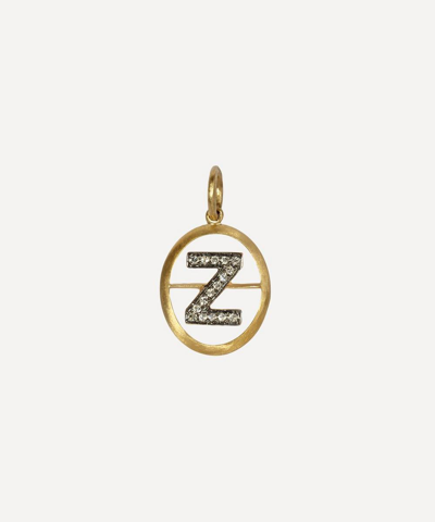Shop Annoushka 18ct Gold Z Diamond Initial Pendant