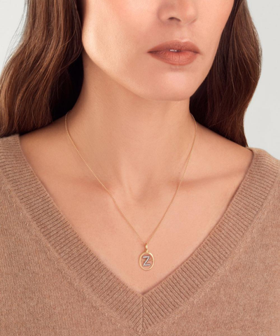 Annoushka 14kt And 18kt Yellow Gold Z Diamond Initial Pendant Necklace