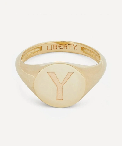 Shop Liberty 9ct Gold Initial Signet Ring