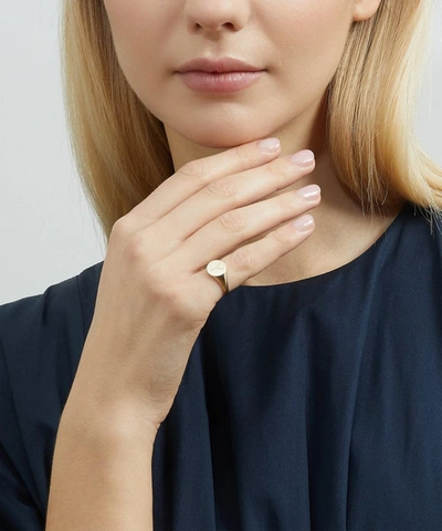 Liberty 9ct Gold Initial  Signet Ring In Gold
