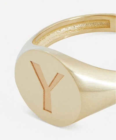 Liberty 9ct Gold Initial  Signet Ring In Gold