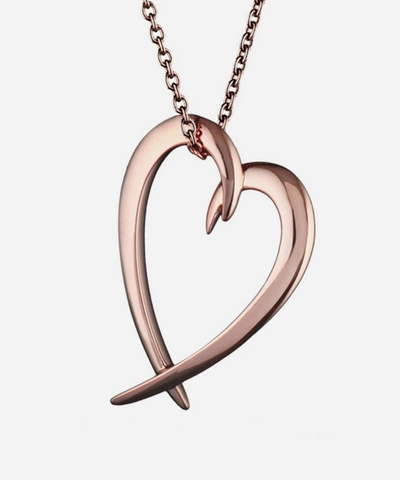 Shop Shaun Leane Rose Gold Plated Vermeil Silver Heart Pendant Necklace