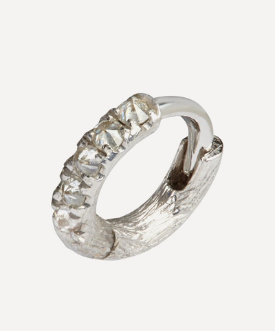 Shop Annoushka 18ct White Gold Dusty Diamonds Mini Hoop Earring