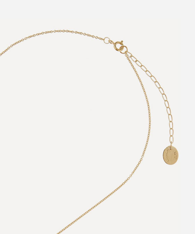 Alex Monroe Gold-plated Floral Letter J Alphabet Necklace In Gold