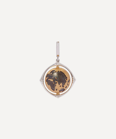 Annoushka 18ct Gold Mythology Diamond Spinning Globe Charm In Gold