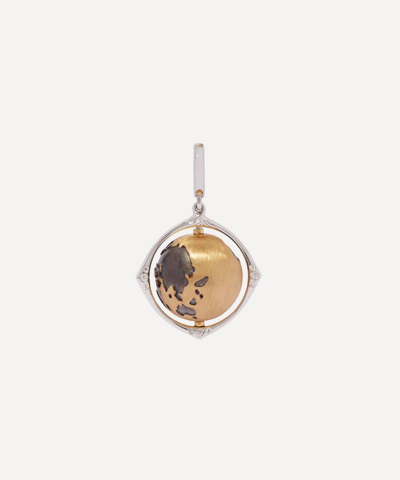 Annoushka 18ct Gold Mythology Diamond Spinning Globe Charm In Gold