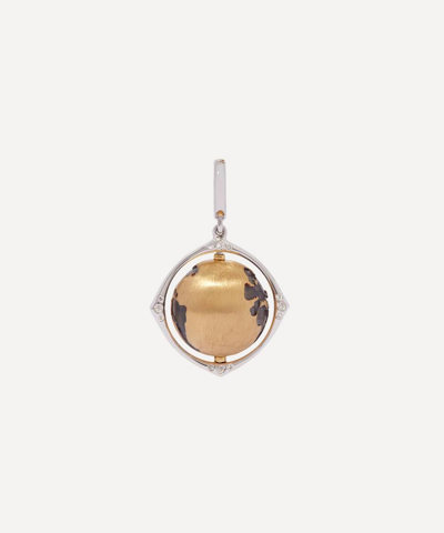 Annoushka 18ct Gold Mythology Diamond Spinning Globe Charm In Gold