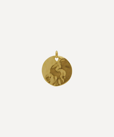 Monica Vinader Gold Plated Vermeil Silver Siren Shore Pendant Charm In Gold