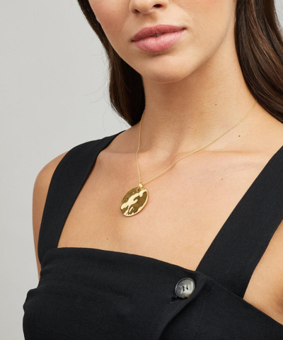 Monica Vinader Gold Plated Vermeil Silver Siren Shore Pendant Charm In Gold