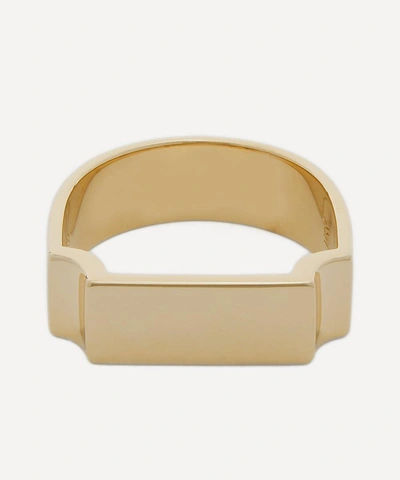 Monica Vinader Signature Recycled 18ct Yellow Gold-plated Vermeil Sterling-silver Ring In Gold