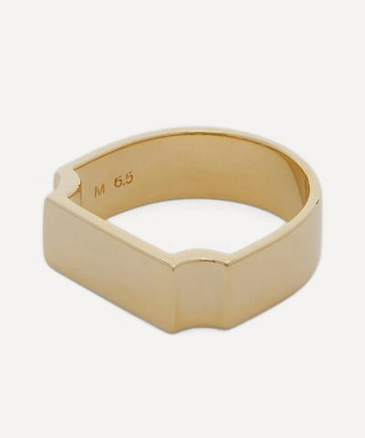 Monica Vinader Signature Recycled 18ct Yellow Gold-plated Vermeil Sterling-silver Ring In Gold