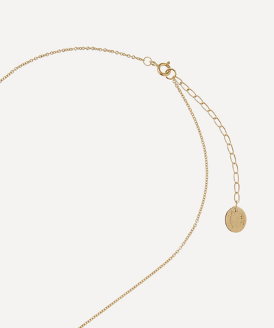 Alex Monroe Gold-plated Floral Letter R Alphabet Necklace In Gold