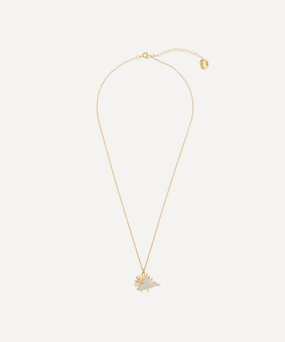 Alex Monroe Gold-plated Rays Of Hope Pendant Necklace In Gold/silver