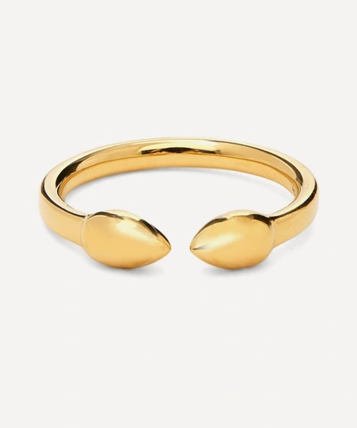 Shop Monica Vinader Gold Plated Vermeil Silver Fiji Bud Ring