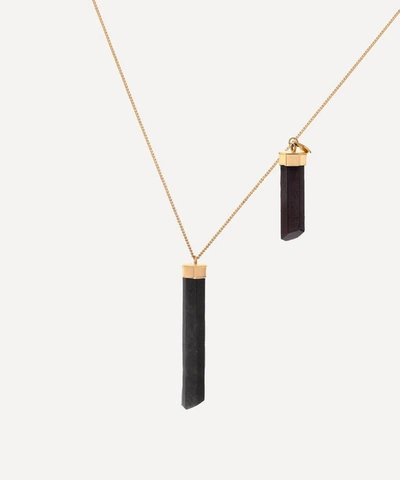 Shop Atelier Vm 18ct Gold Bon Voyage Onyx Double Pendant Necklace