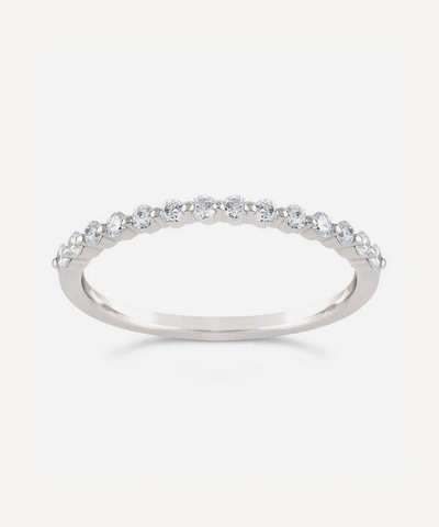 Shop Dinny Hall White Gold Sweet Pea Diamond Half Eternity Ring