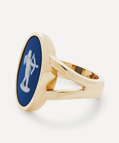Shop Ferian 9ct Gold Wedgwood Cupid Medium Oval Split Ring