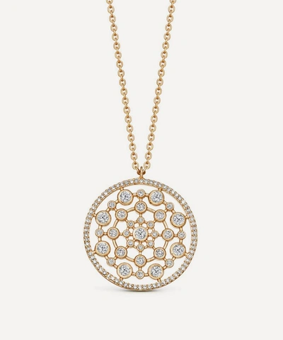 Shop Astley Clarke Gold Large Icon Nova Diamond Pendant Necklace