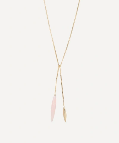 Shop Atelier Vm 18ct Gold Close To Me Rose Opal Necklace