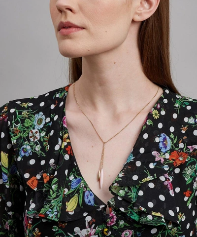 Shop Atelier Vm 18ct Gold Close To Me Rose Opal Necklace