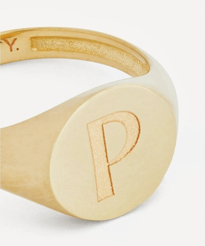 Liberty 9ct Gold Initial  Signet Ring In Gold