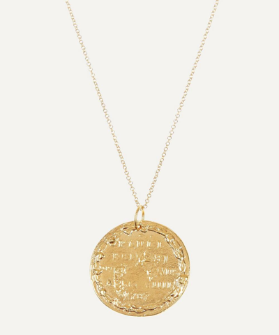 Alighieri Il Leone Medallion Gold-plated Necklace In Gold