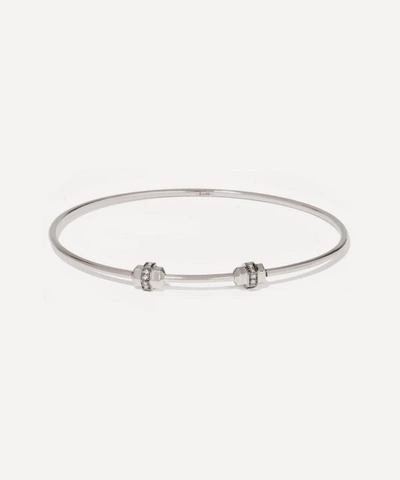 Shop Annoushka 18ct White Gold Mythology White Sapphire Charm Bangle