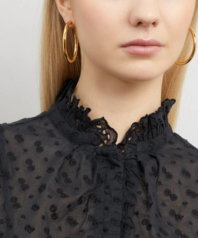 Otiumberg 14ct Gold Plated Vermeil Silver Large Chunky Hoop Earrings