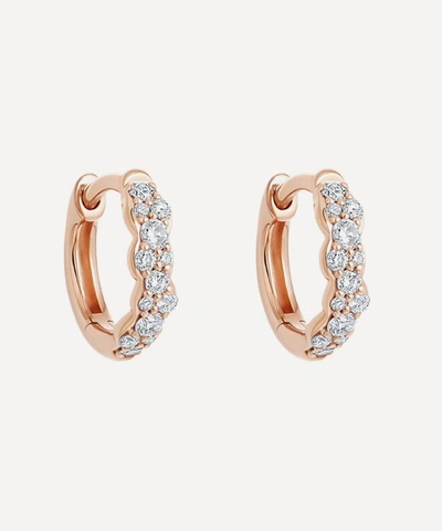Shop Astley Clarke 14ct Rose Gold Mini Interstellar Diamond Hoop Earrings