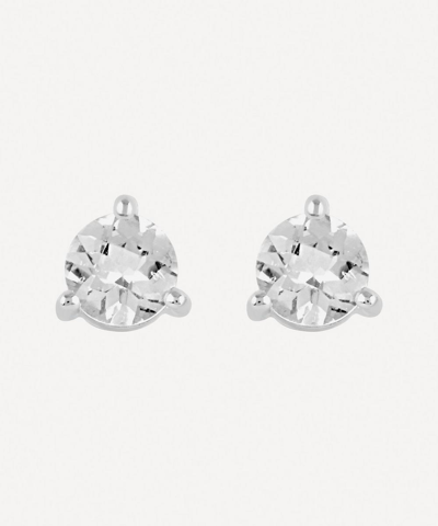 Shop Dinny Hall Silver Gem Drop Round White Topaz Stud Earrings