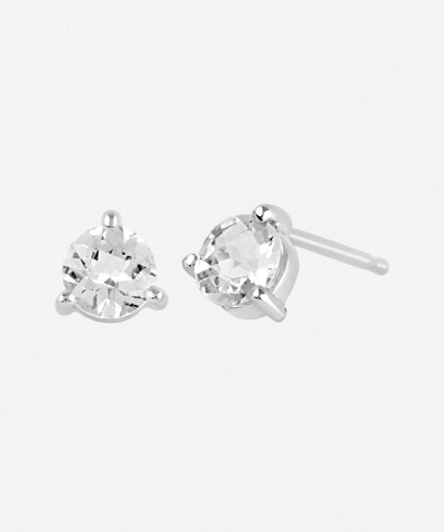 Shop Dinny Hall Silver Gem Drop Round White Topaz Stud Earrings