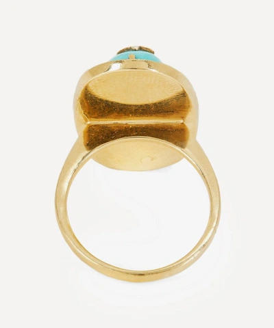 Shop Andrea Fohrman 14ct Gold Turquoise Orbit Diamond Ring