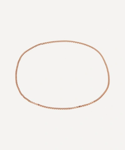 Shop Atelier Vm L'essenziale 18ct Gold Small Chain Bracelet Gift Card In Rose Gold