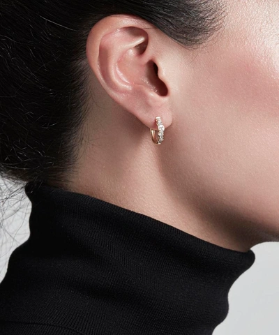 Astley Clarke Interstellar Medium 14ct Rose-gold And Diamond Hoop Earrings In Gold