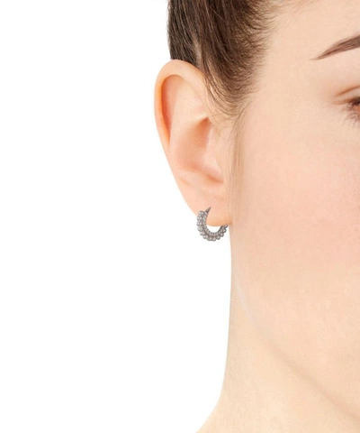 Maria Tash 14ct 8mm Cubic Zirconia Apsara Single Hoop Earring In White Gold