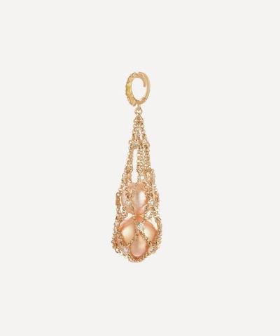 Shop Annoushka 18ct Gold Lattice Pearl And Diamond Net Pendant