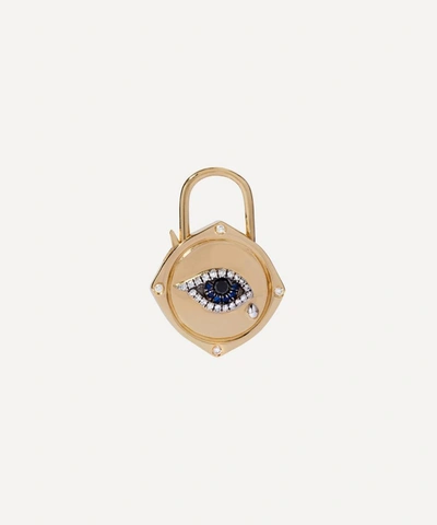 Shop Annoushka 18ct Gold Lovelock Sapphire And Diamond Evil Eye Charm