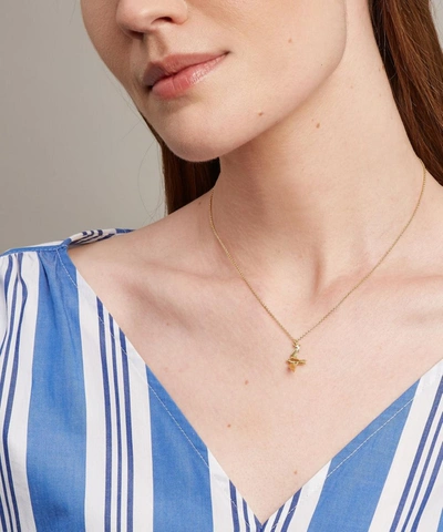 Shop Alex Monroe Gold-plated Flying Swallow Pendant Necklace