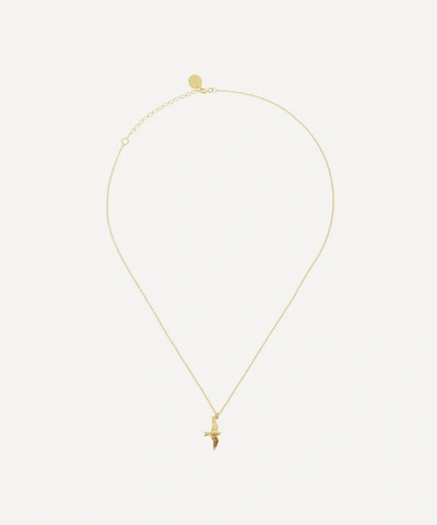 Shop Alex Monroe Gold-plated Flying Swallow Pendant Necklace