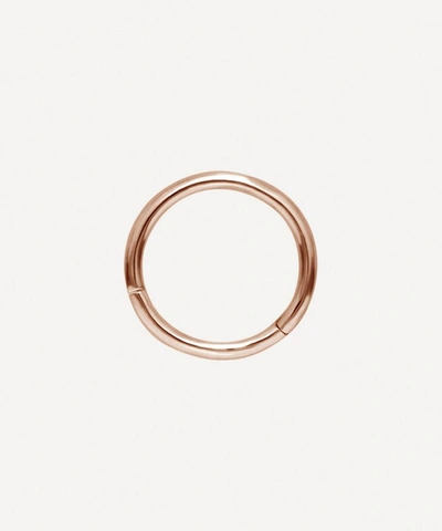 Shop Maria Tash 14ct 8mm Plain Single Hoop Earring In Rose Gold