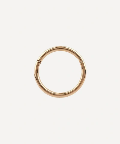 Shop Maria Tash 14ct 8mm Plain Single Hoop Earring In Rose Gold