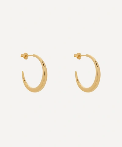 Otiumberg 14ct Gold Plated Vermeil Silver Graduated Hoop Earrings In Gold