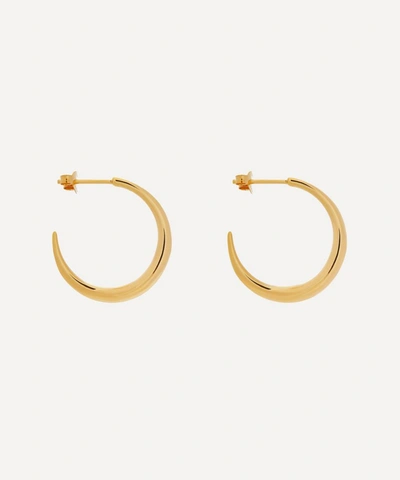 Otiumberg 14ct Gold Plated Vermeil Silver Graduated Hoop Earrings In Gold