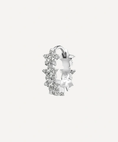Shop Maria Tash 18ct 8mm Diamond Constellation Eternity Single Hoop Earring In White Gold
